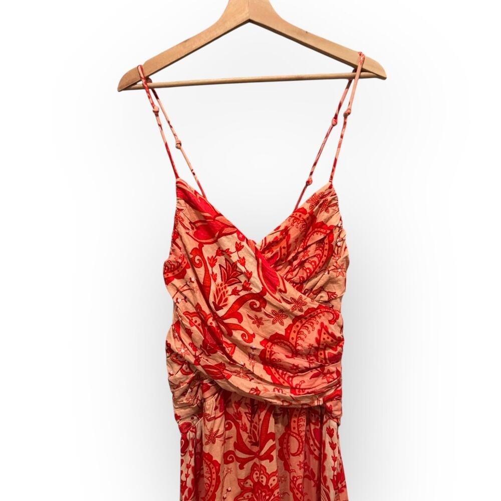Farm Rio Red Jaipur Crossover Maxi Dress Size Small - Picture 8 of 15